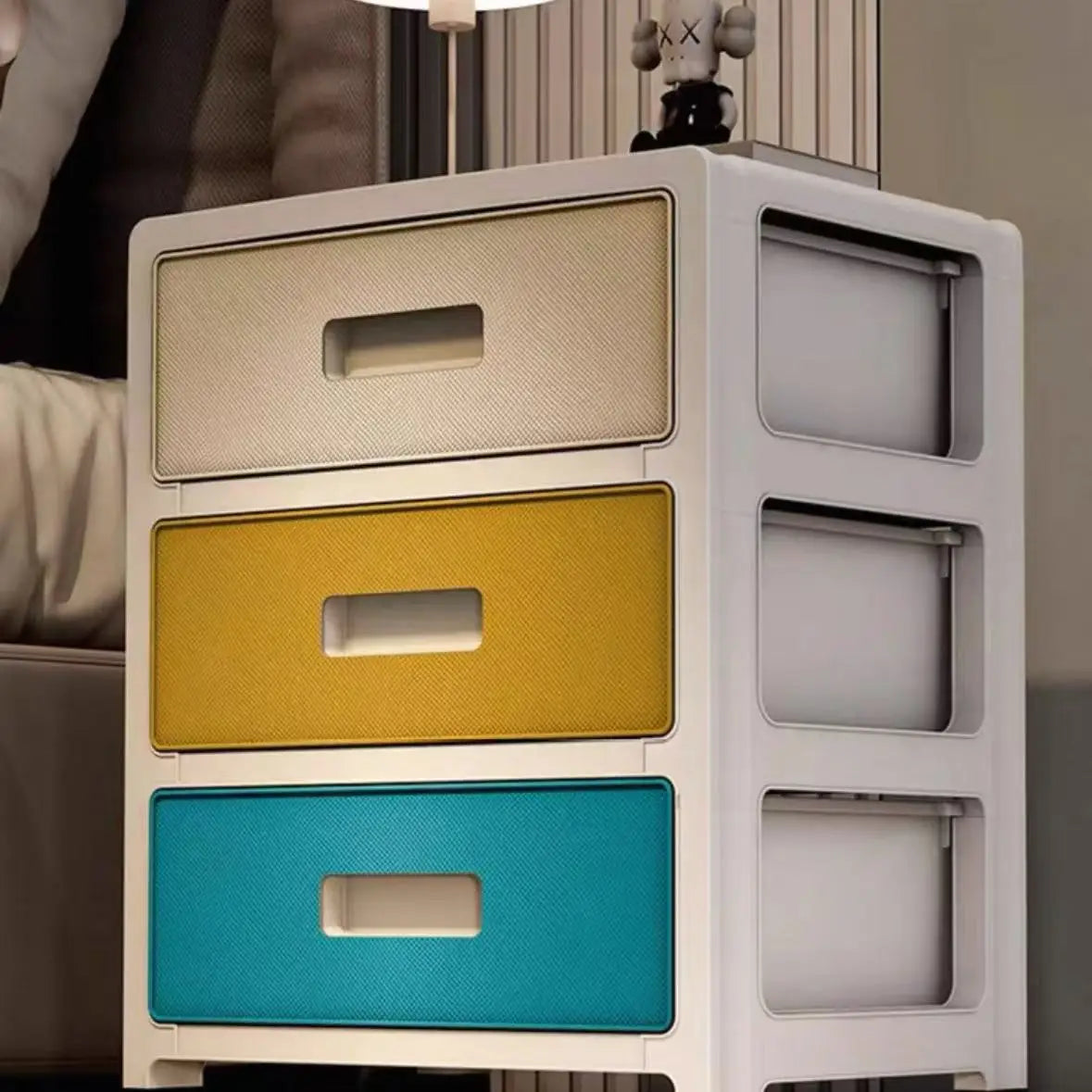 COIZYZZL 3-6 Tier Storage Cabinet,Large Capacity & Space-Saving Heavy-Duty Organizer,Colorful Hues for Living Room/Bedroom/Study Oasis Select