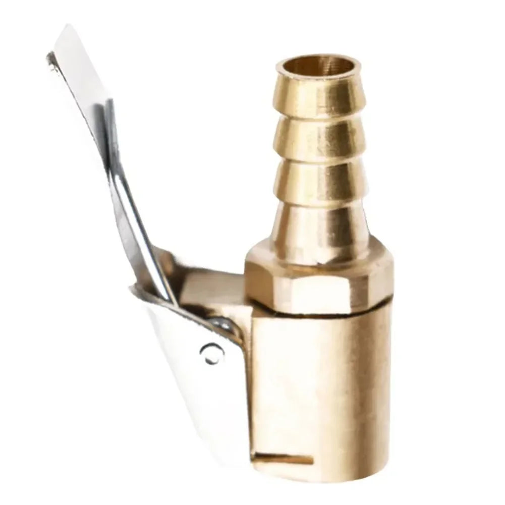 Portable Inflatable Pump for Car Tire Air Chuck Inflator Pump Valve Connector Clip-on Adapter Car Brass 6/8mm Tyre Wheel Valve Oasis Select
