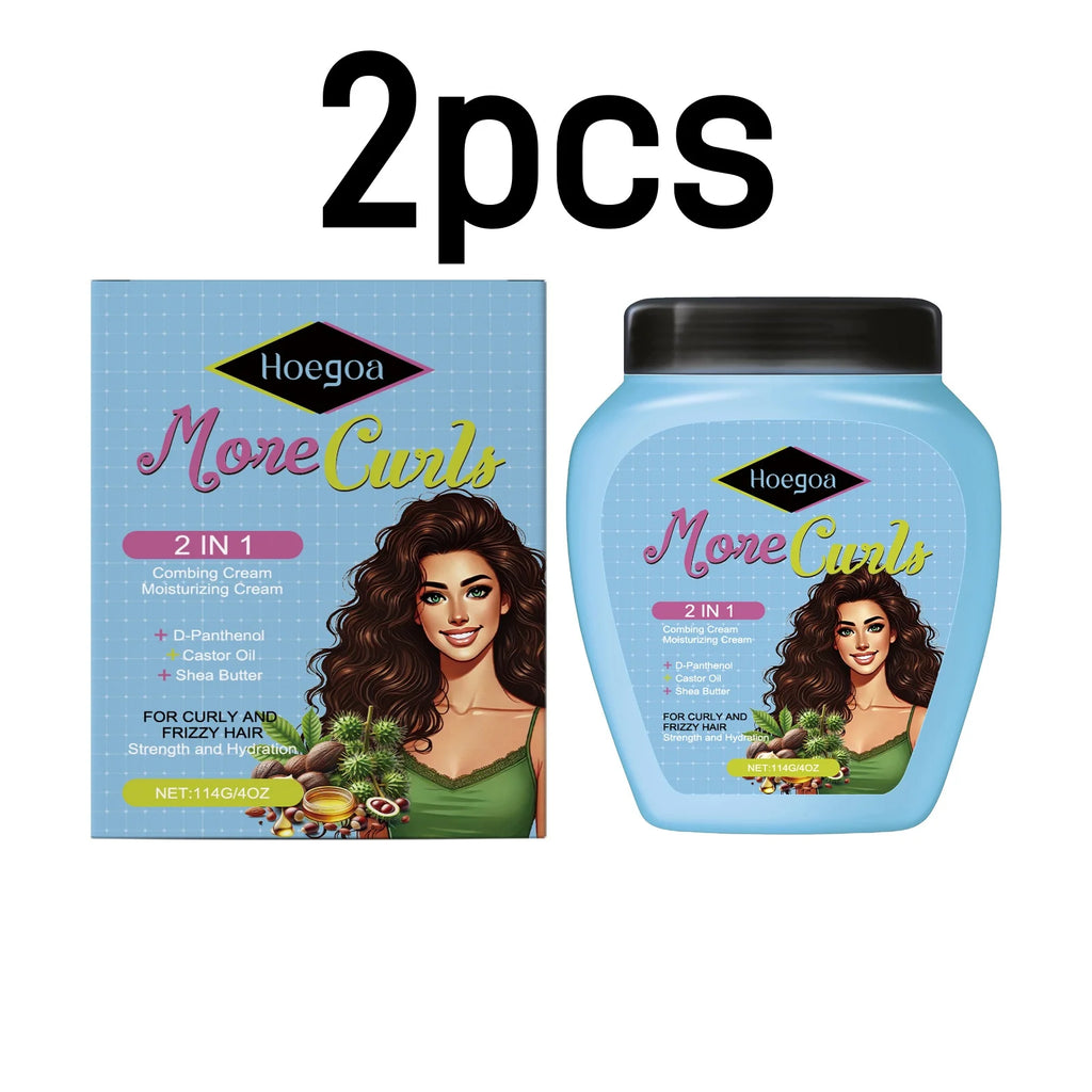 Hoegoa 2-in-1 Combing Cream – Anti-Frizz & Shine 114g Leave-In Hair Cream Oasis Select 2pcs