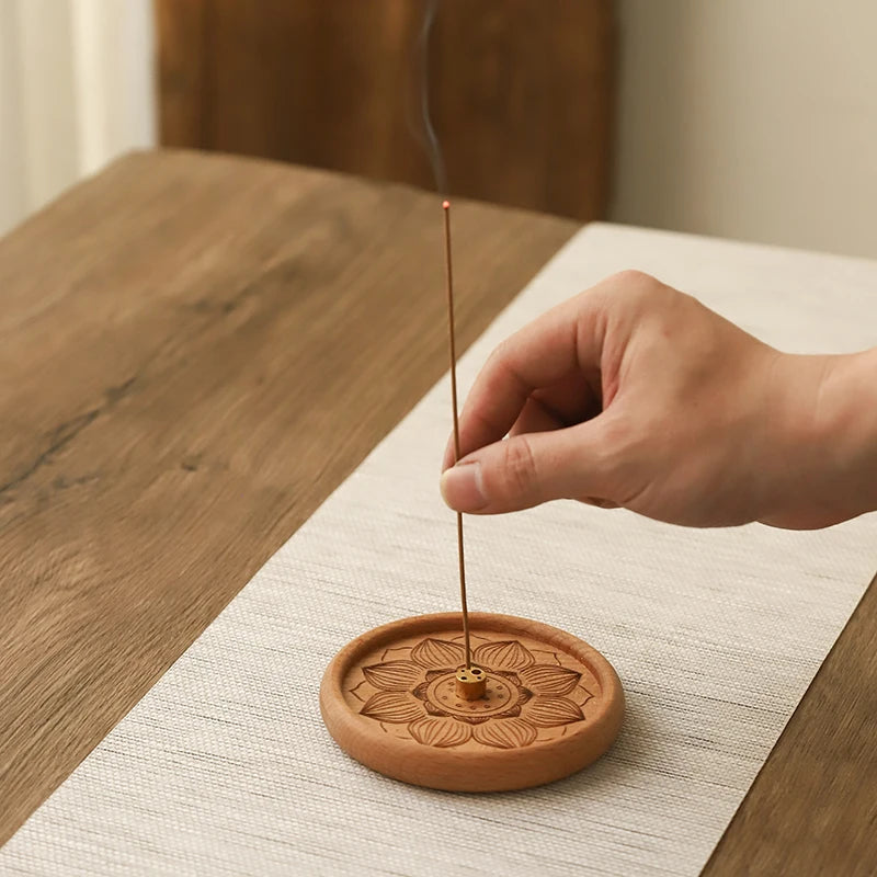 Wood Wire Incense Insert Copper Incense Holder Chinese Zen Household Indoor Aromatherapy Stove Insence Burner Oasis Select
