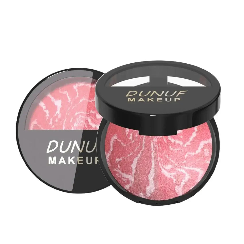 DUNUF 3-Tone Baked Blush Palette – Waterproof & Long-Lasting