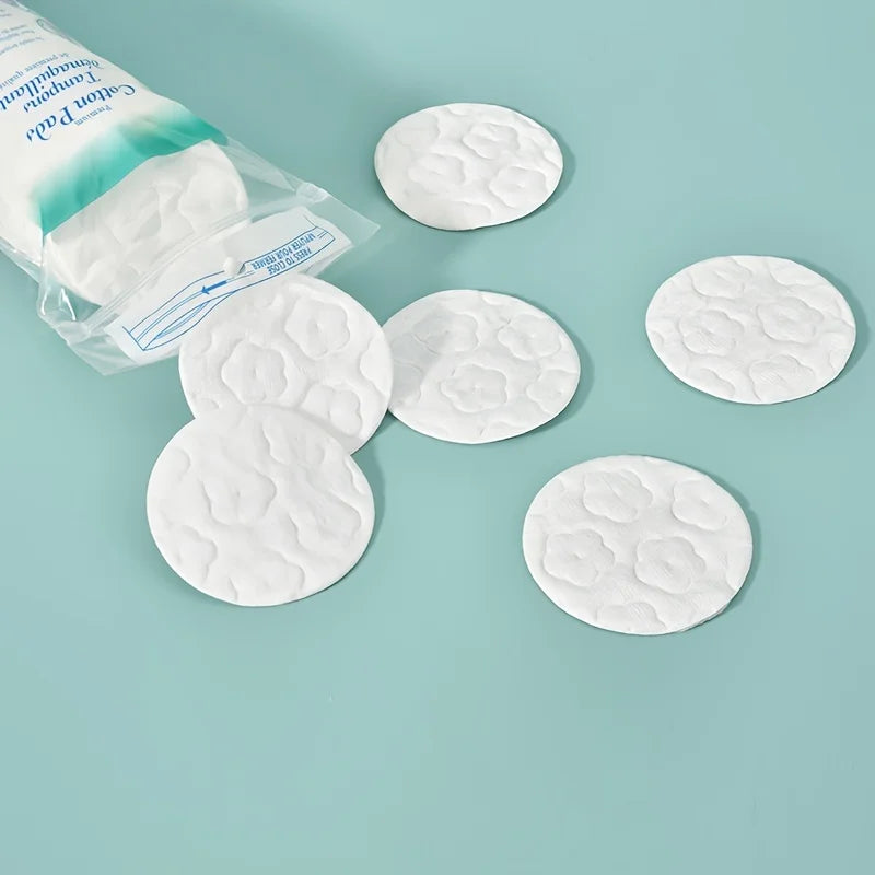 200pcs,Makeup Remover Pad,Cotton Sandwich Round Makeup Remover Pad Double Effect Cleansing Disposable Makeup Pad Oasis Select