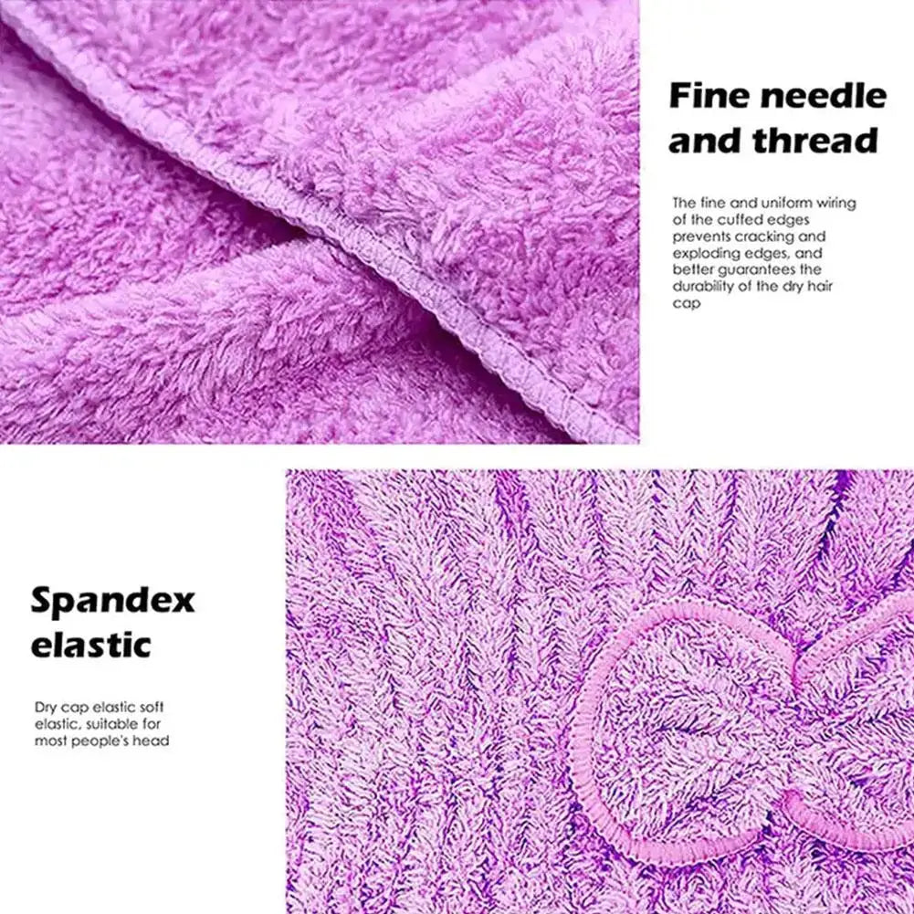 Quick Dry Hair Wrap Towel Thick Microfiber Drying Cap Bowknot Designer Shower Hat Super Absorbent Hair Bonnet For Long Thick Hai Oasis Select