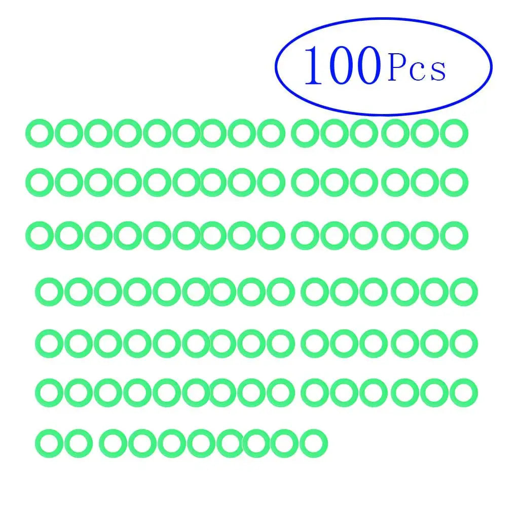 30/50/100Pcs O-Shaped Glowing Tent Ground Stake Markers Ground Peg Reflective Light Rings for Guy Lines Night Safety Accessories Oasis Select Pcs100