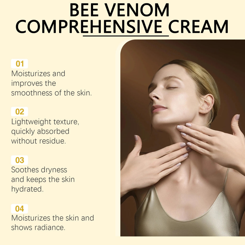 Bee Venom Skin Moisturizer Nourish Dryness Skin Anti Cellulite Firming Brightening Smoothing Body & Face Care Creams Non-Greasy Oasis Select
