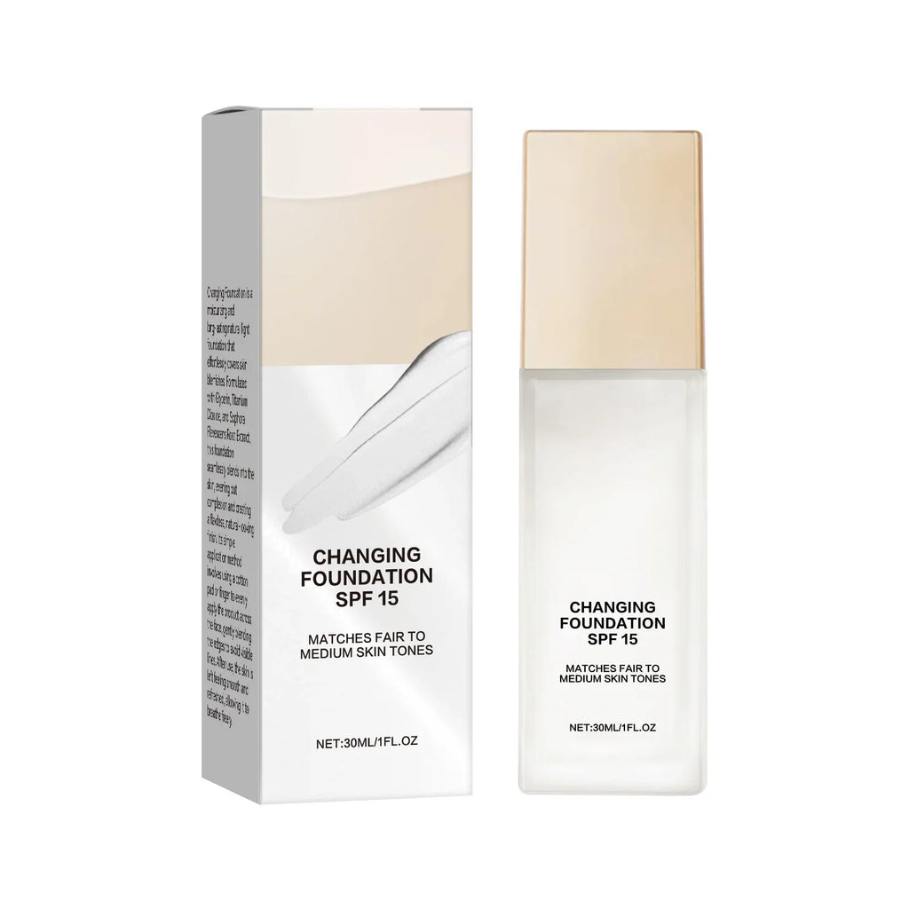SPF15 Liquid Foundation with Hyaluronic Acid – Natural Coverage