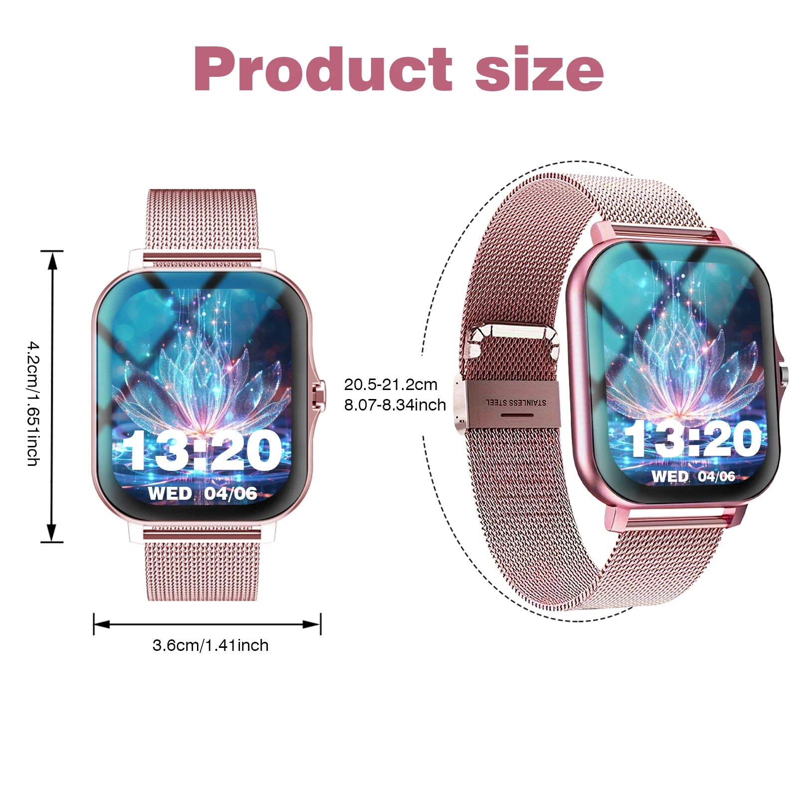 LOMAXFR Smart Watch – Bluetooth Calling, Fitness & Music