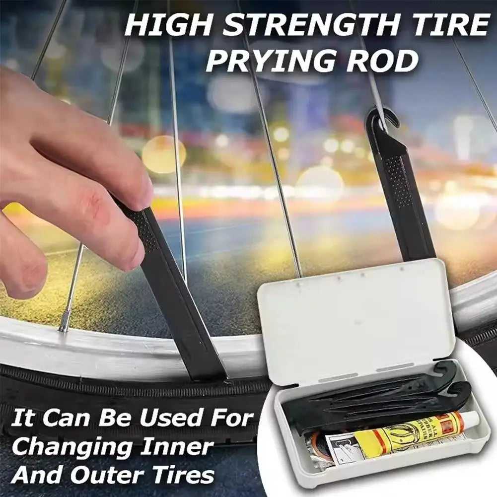 Portable 13-Piece Bike Tire Patch Kit – Inner Tube Repair Set