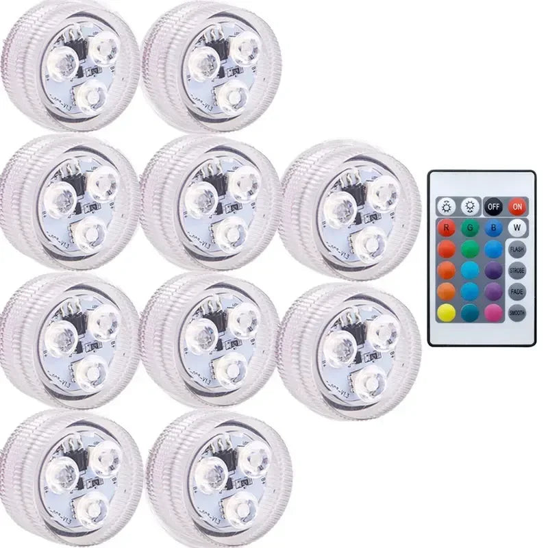 KDULIT Mini 16-Color RGB IP68 Submersible LED Pool Light