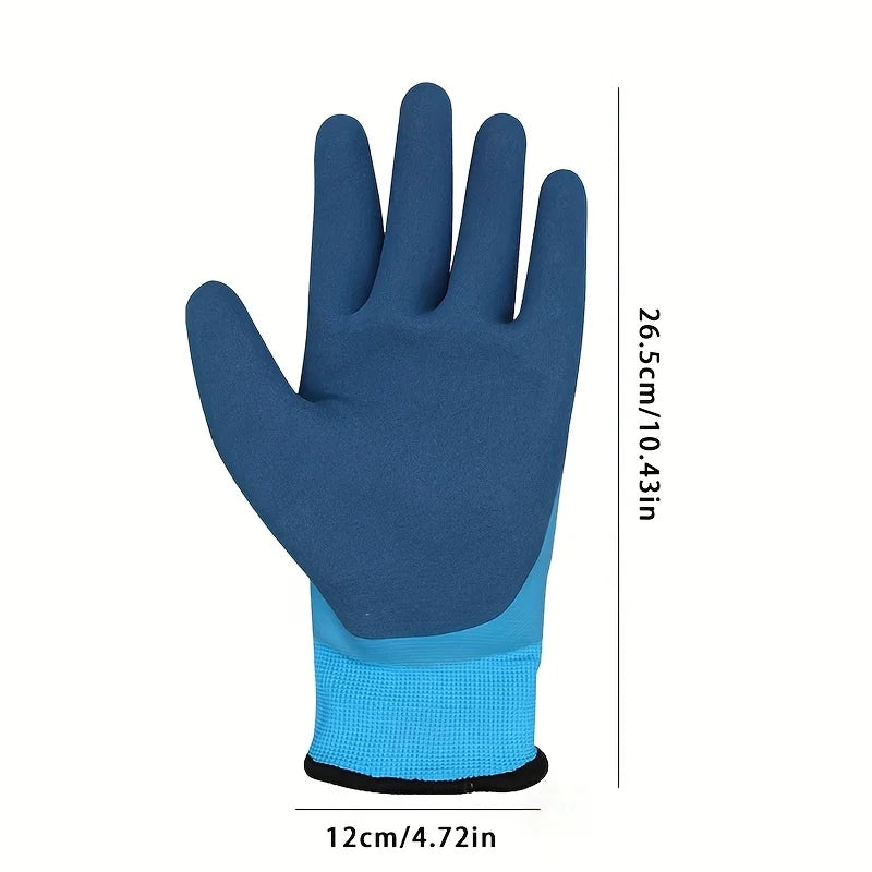 Winter Work Gloves 1 Pairs with PU Palm Coating and Nitrile Safety Protective Glove Professional Thickened Warm for Cold Weather Oasis Select