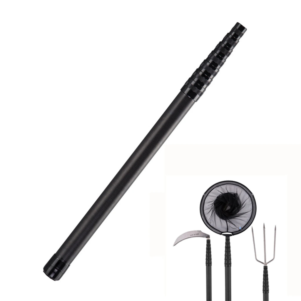 Fish Handle Collapsible Pole Carbon Fiber Telescoping Fishing LandingNet Rod Carp Fishing Tackle Portable Rod For Fishing Parts Oasis Select