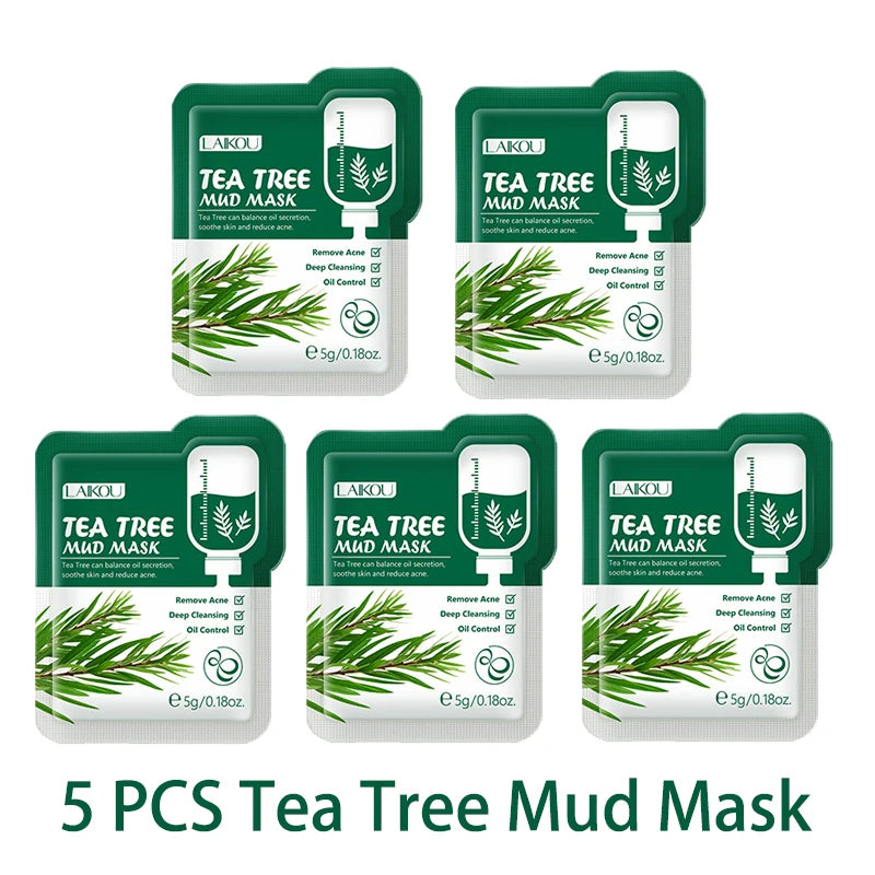 LAIKOU Sakura Sleeping Face Mask – Hydrating 5pcs Set Sleeping Face Mask Oasis Select Tea Tree