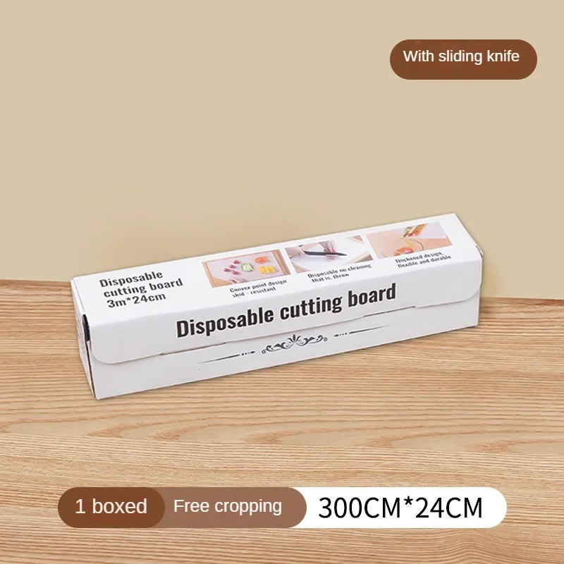 Disposable Cutting Board Mat with Slide Cutter | Food-Safe PE Disposable Cutting Mat Oasis Select