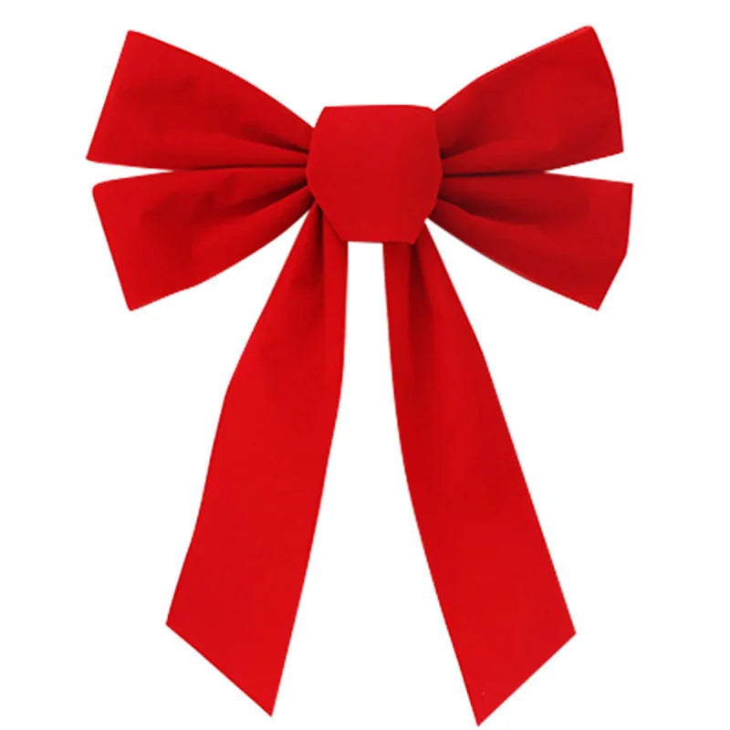 Large Christmas Bow Red Velvet Bow Christmas Tree Topper Decoration Wreath Bows for Door New Year Christmas Party Decoration Oasis Select red