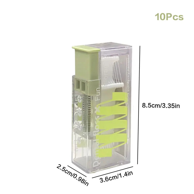 Automatic Dental Floss Storage Box Pop-Up Dental Floss Dispenser With 10Pcs Floss Dental Oral Hygiene Care Portable Oasis Select Green