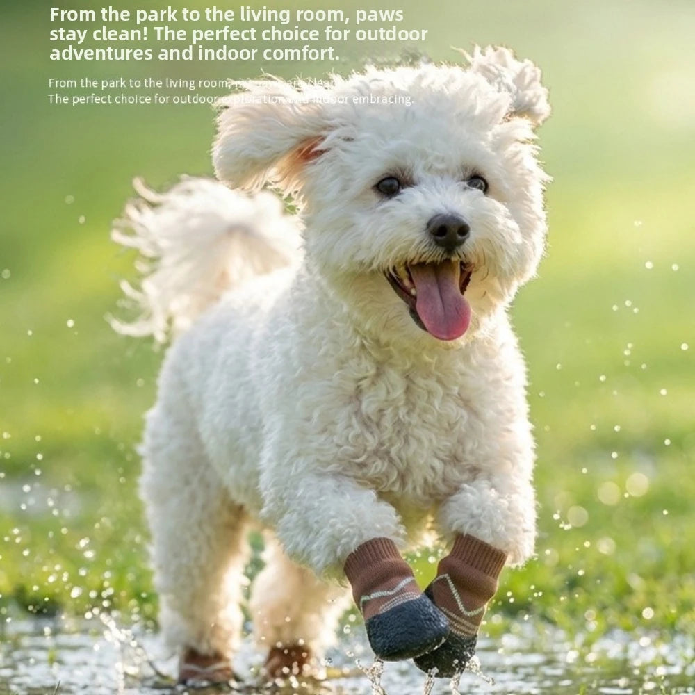 4PCS Waterproof Non-Slip Dog Shoes | Adjustable Paw Protectors Dog Paw Protectors Oasis Select
