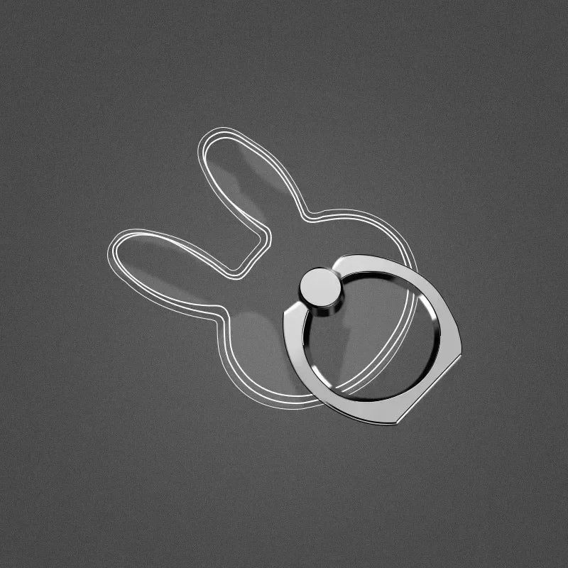 1/2/3Pcs Cell Phone Ring Holder Stand 360 ° Degree Rotation Clear Finger Grip Kickstand Compatible iPhones or Phone Case Oasis Select Rabbit