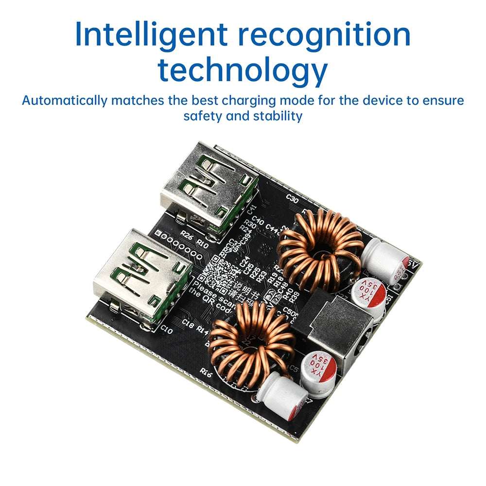 DC 6-30V Fast Charging Module PD140W Full Protocol DIY Motherboard Single-Channel Dual-Channel Desktop Charger Module Oasis Select