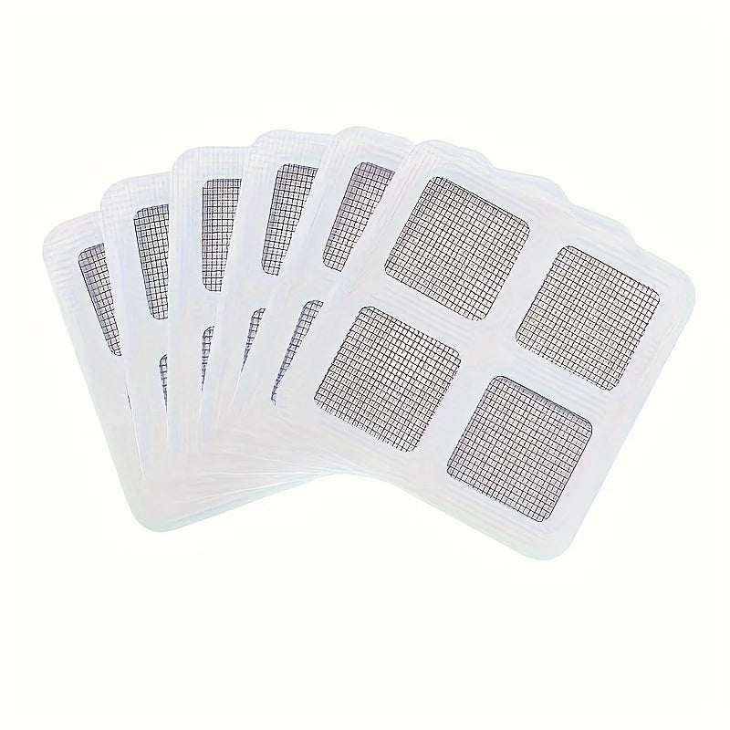 Disposable Hair Catchers for Shower Mesh Shower Drain Covers - Floor Sink Strainer Filter Mesh Stickers Bathroom Accessories Oasis Select 6pcs