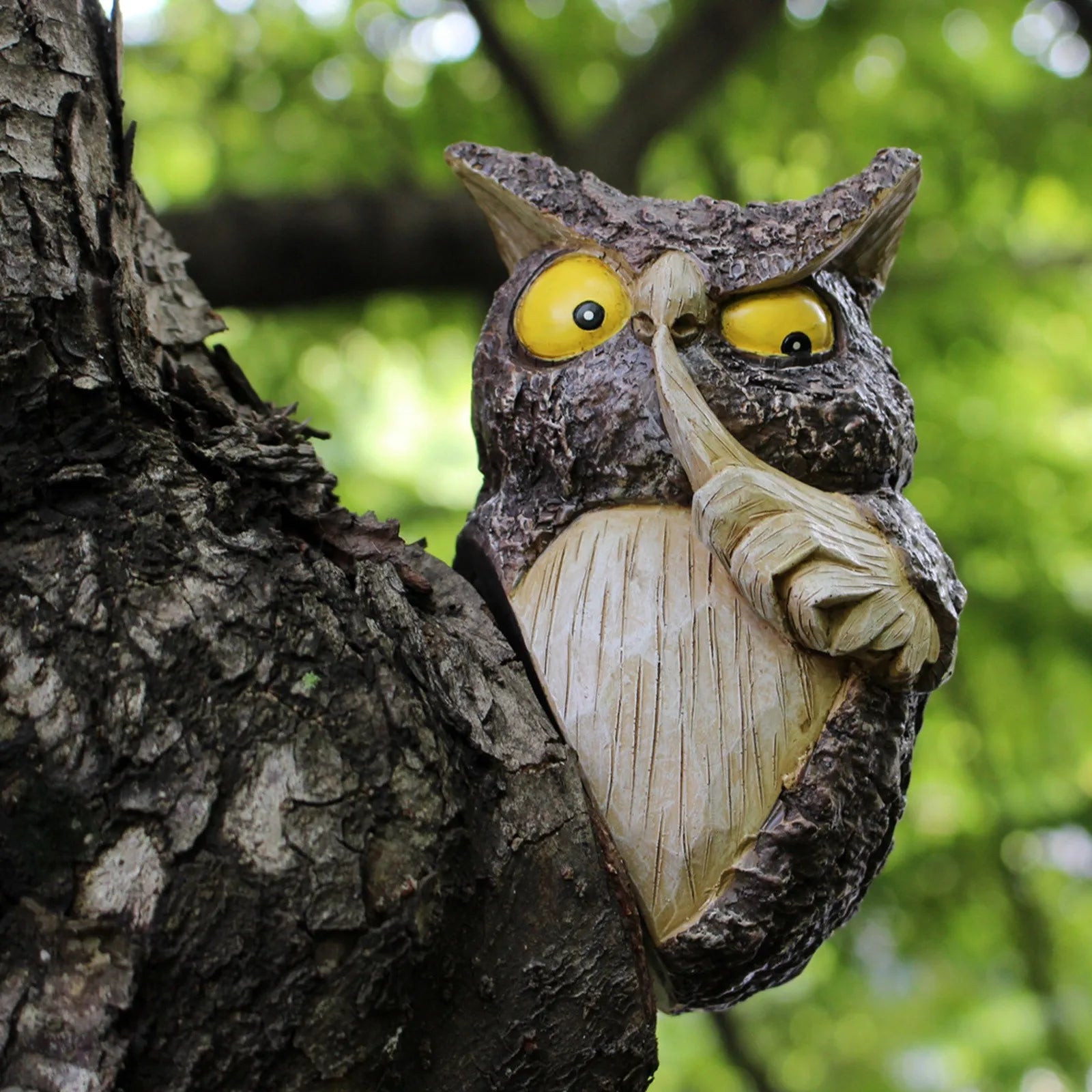 Owl Tree Hanging Garden Ornament – Resin Animal Decoration Garden Tree Ornament Oasis Select