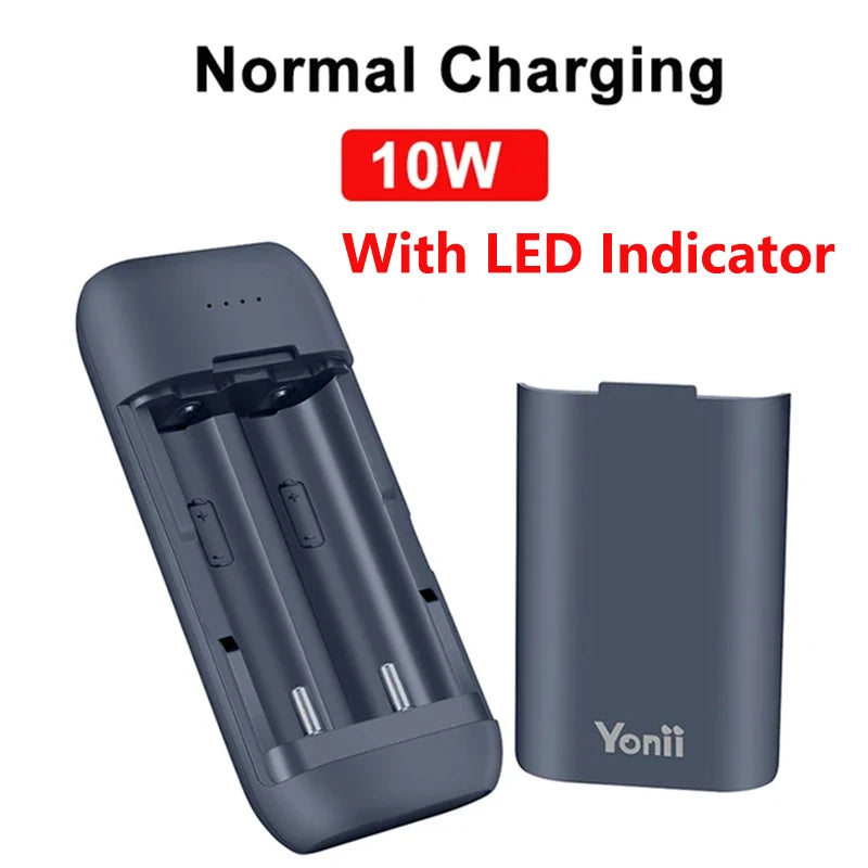 Battery Charger Case 18650 21700 20700 Rechargable Lithium Li-ion Batteries DIY Power Bank Portable Charger QC3.0 Fast Charging Oasis Select 10W LED