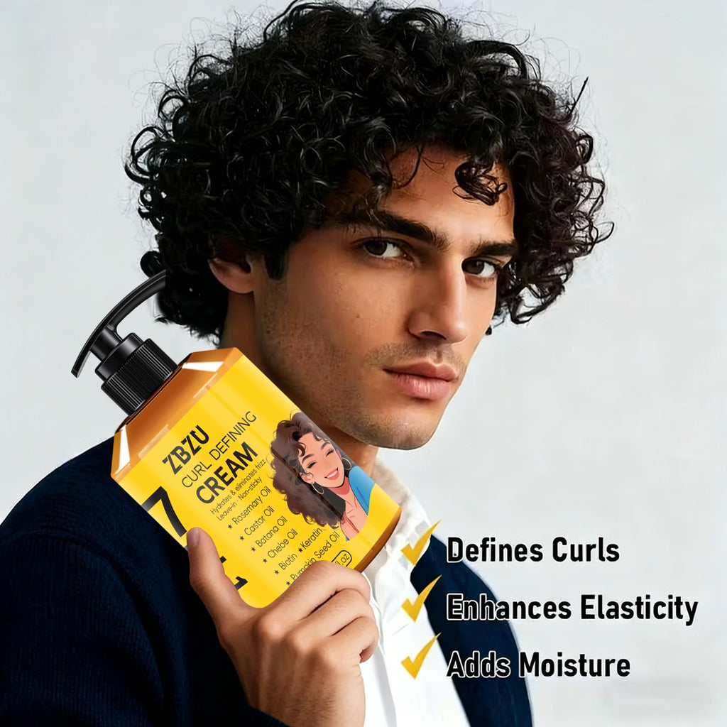 7-in-1 Curling Setting Cream，featuring Moroccan argan oil. Suitable for wavy and curly hair, providing deep nourishment, enhanc Oasis Select