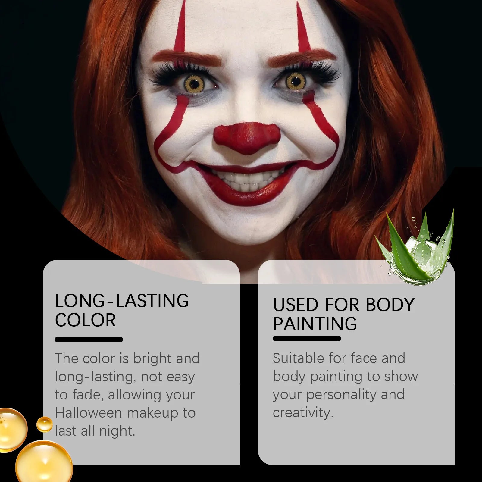 8-color Halloween Neon Liquid Eyeliner Eye Makeup Long Lasting Highlighter Paint Face Waterproof Rainbow Shadow Makeup Cosmetics Oasis Select
