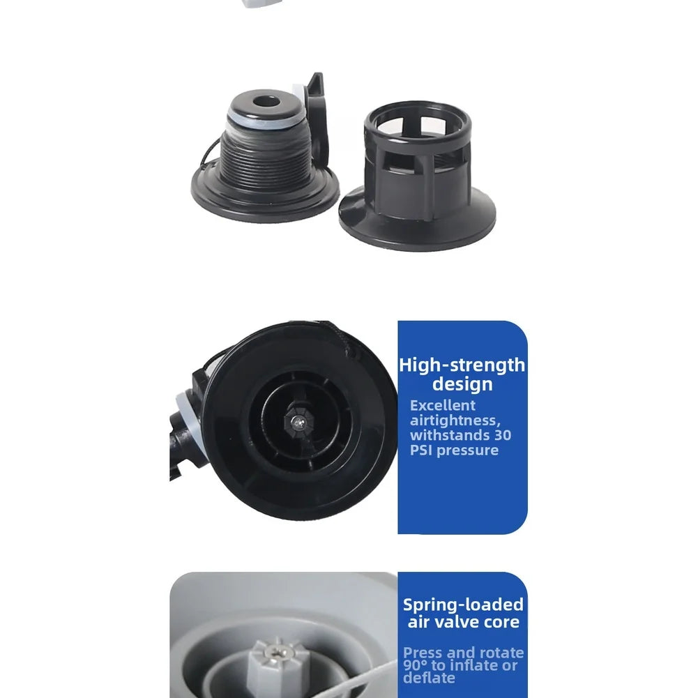 Black Gray 8 Hole Boat Air Valve 30PSI Quick Release Nylon Inflation Deflation For Kayak Raft Dinghy Paddle Board Accessories Oasis Select