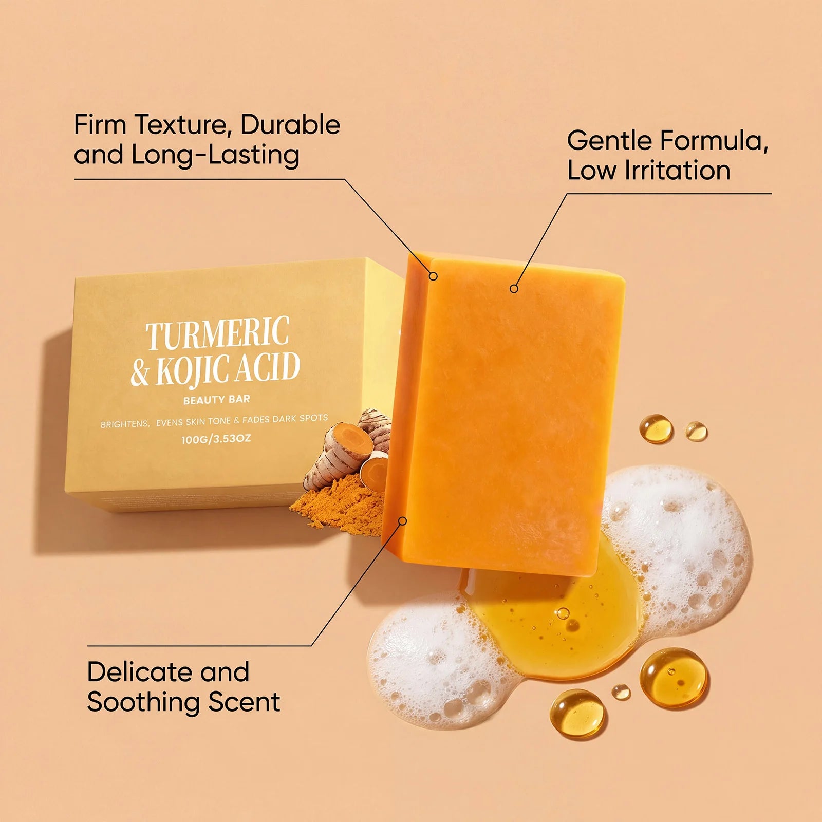 Turmeric Brightening Bath Soap – Moisturizing & Radiant Skin Brightening Bar Soap Oasis Select