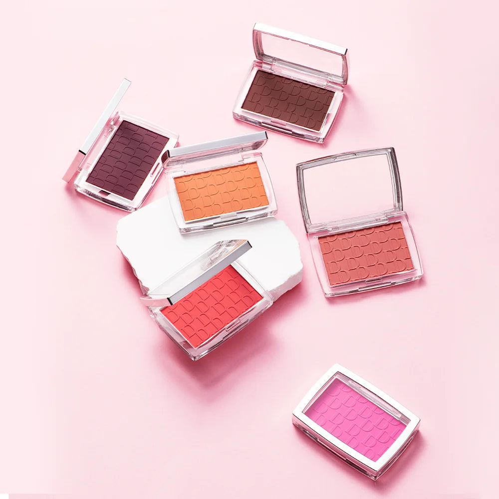 Matte Embossed Blush Palette – High Pigment Pink & Coral
