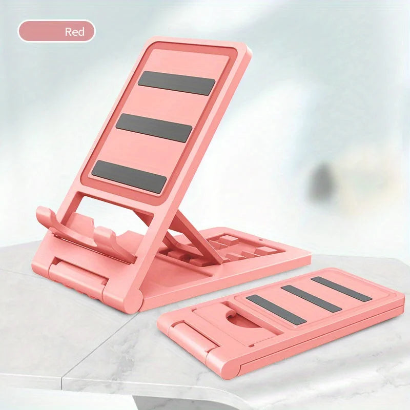 Foldable Desktop Phone Holder Stand - Adjustable Lazy Bracket for iPhone 17 Pro, iPad & Tablets - Portable Tablet Stand Oasis Select Pink
