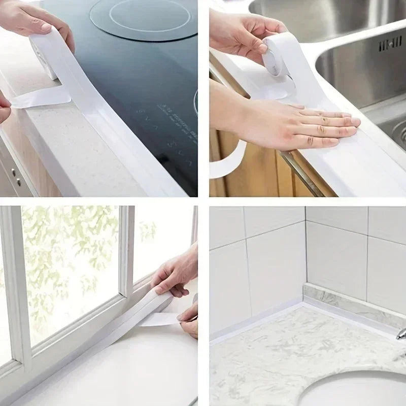 PVC Waterproof Sealing Tape Bathroom Toilet Caulk Tapes Kitchen Sink Countertop Mildew Fouling Proof Sealer Self Adhesive Strip Oasis Select