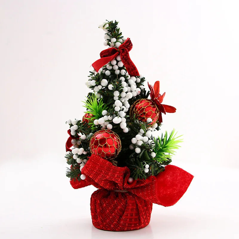 Christmas Tree 20CM Mini Set Table Decoration for Children Small Decorative Christmas Ball home decor Oasis Select