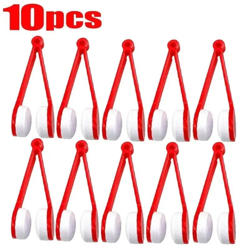 1-10pcs Glasses Cleaning Wiper Portable Multi Functional Mini Glasses Cleaning Brush Sunglasses Glasses Microfiber Wiping Tool Oasis Select Red 10pcs
