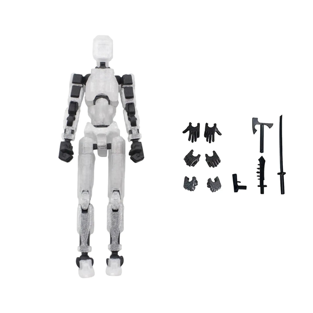 Titan 13 With Wings Figure Toys Lucky T13 Joint Movable Action Figuras 3D Printed Multi-Articular Robot Toys For Kids Gifts 13cm Oasis Select Clear One Size