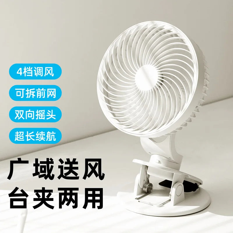 URGGU 4-Speed USB Clip Fan – Desk, Wall & Dorm Circulation Fan