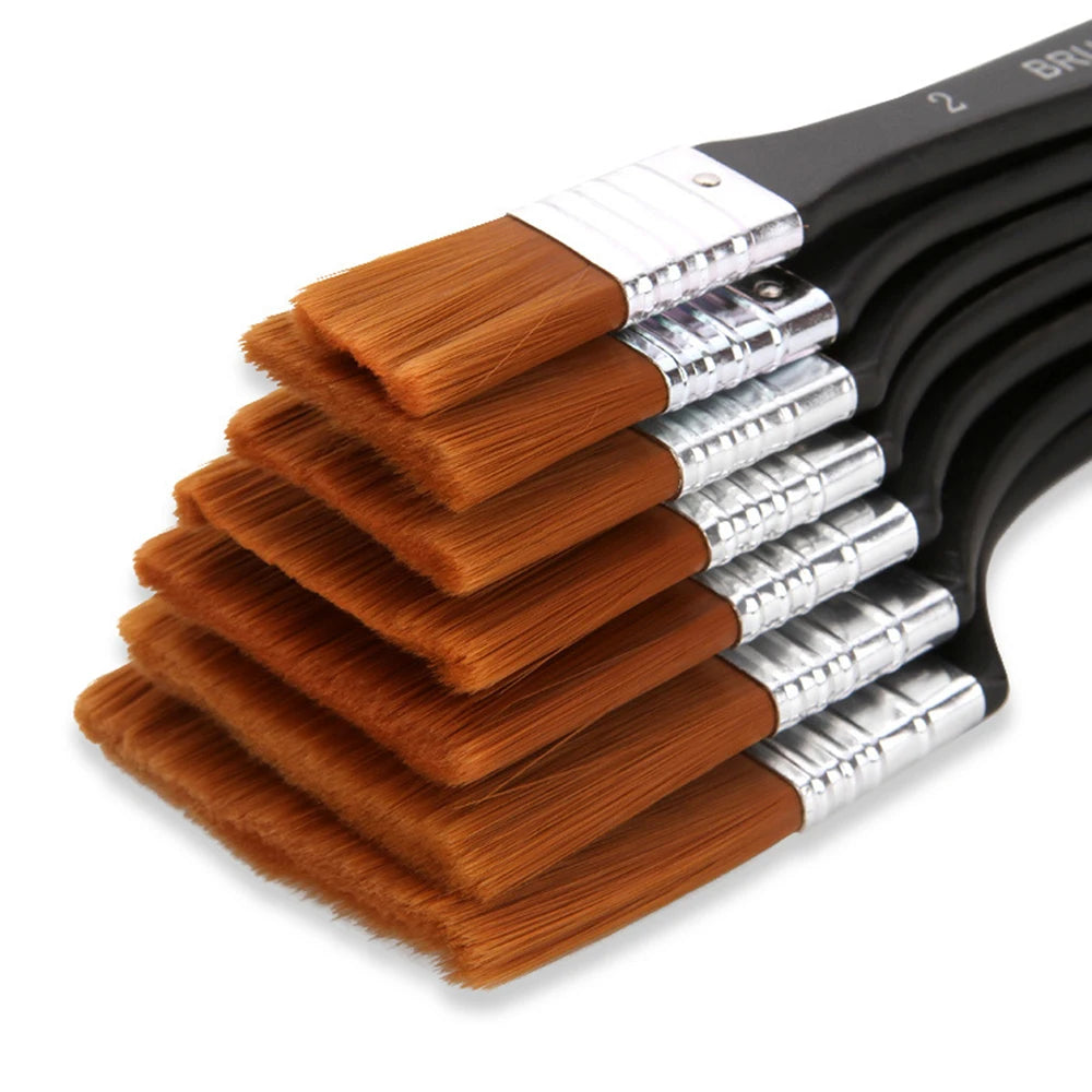 1/3/4/7Pcs Flat Paint Brushes for Acrylic Painting, Oil Art Paint Brushes Set, Craft Paint Brushes for Applying Gesso, Acrylic P Oasis Select