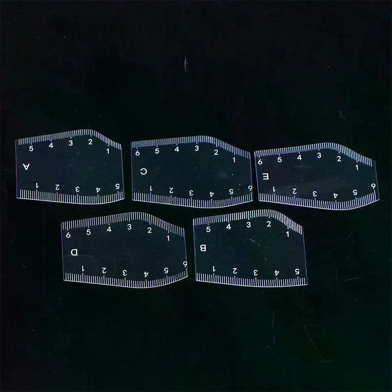 5Pcs Durable Brow Shaping Stencil Shaping Portable Instant Brow Shaper Drawing Eyebrow Design Ruler Gift Oasis Select