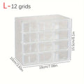 1pc Drawer Style Multifunctional 6/9/12 Grid Stackable Bead Storage Box Transparent Acrylic Desktop Jewelry Display Box Oasis Select 12gird-transparent