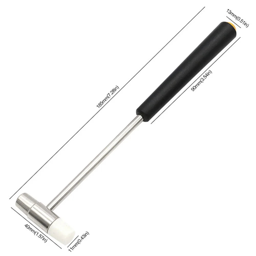 Double Face Soft Tap Rubber Hammer Hand Tool Non-Slip Handle For Leather Jewelry Craft Woodwork Watch Repairs Oasis Select B