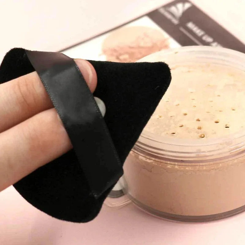1/3/5/7/9pcs Velvet Cosmetic Powder Pufff Makeup Sponge Puff Dry Use Triangle Makeup Puff Women Soft Smooth Face Makeup Tools Oasis Select