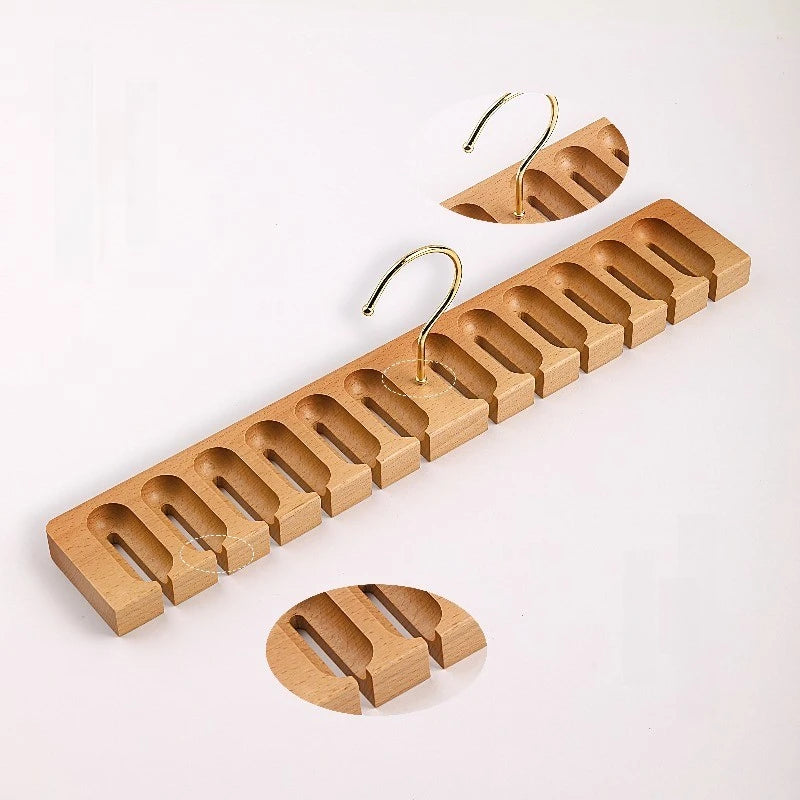 High End Solid Wood with Storage Rack Home Wardrobe with Hooks for Organizing Handicrafts with Hanging Wooden Hangers Oasis Select