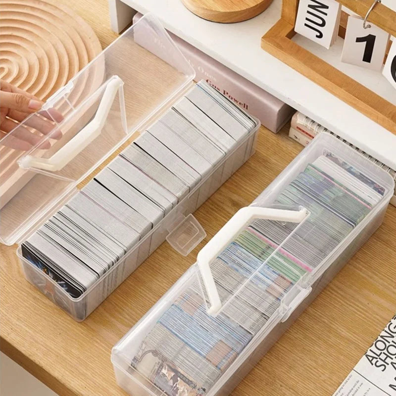 Transparent Idol Photo Storage Case Plastic Kpop Albums Photocards Small Card Collection Organizer Photo Card Holder Box Oasis Select