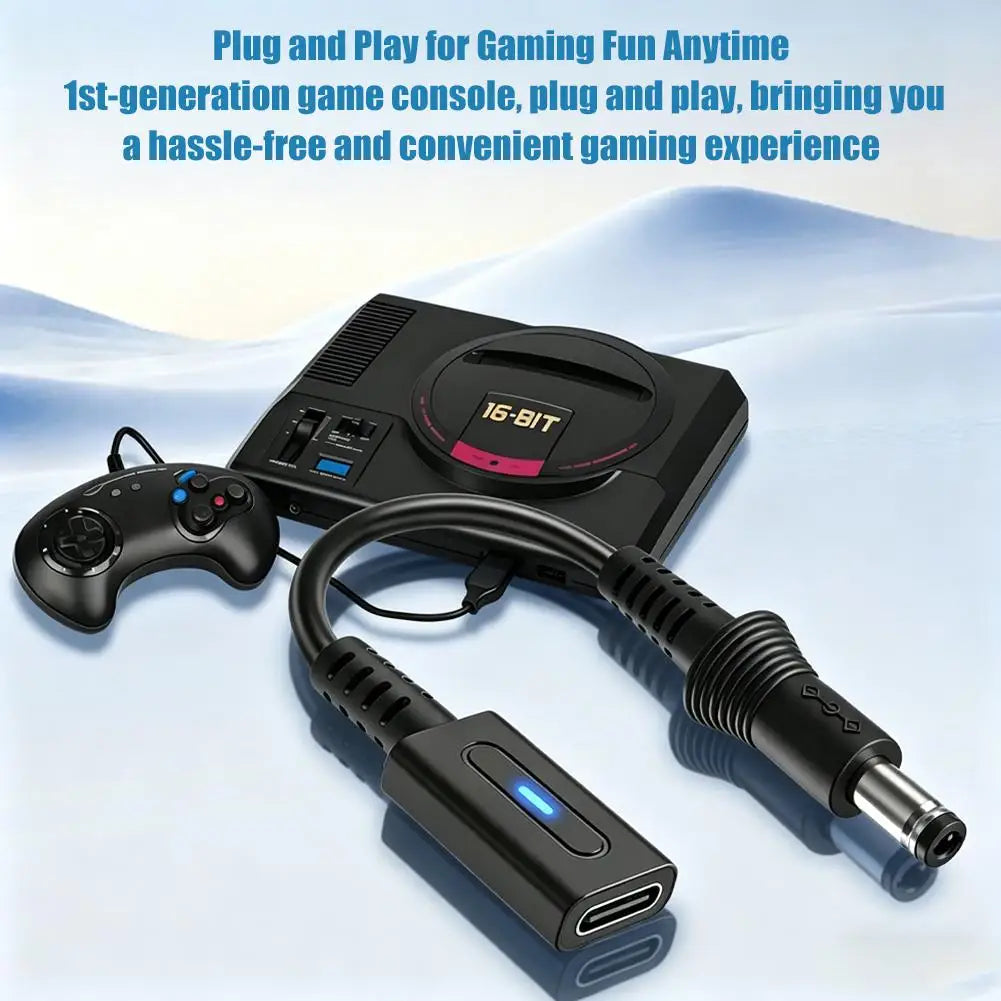 USB-C to DC Power Adapter Cable for 1st Gen Game Console