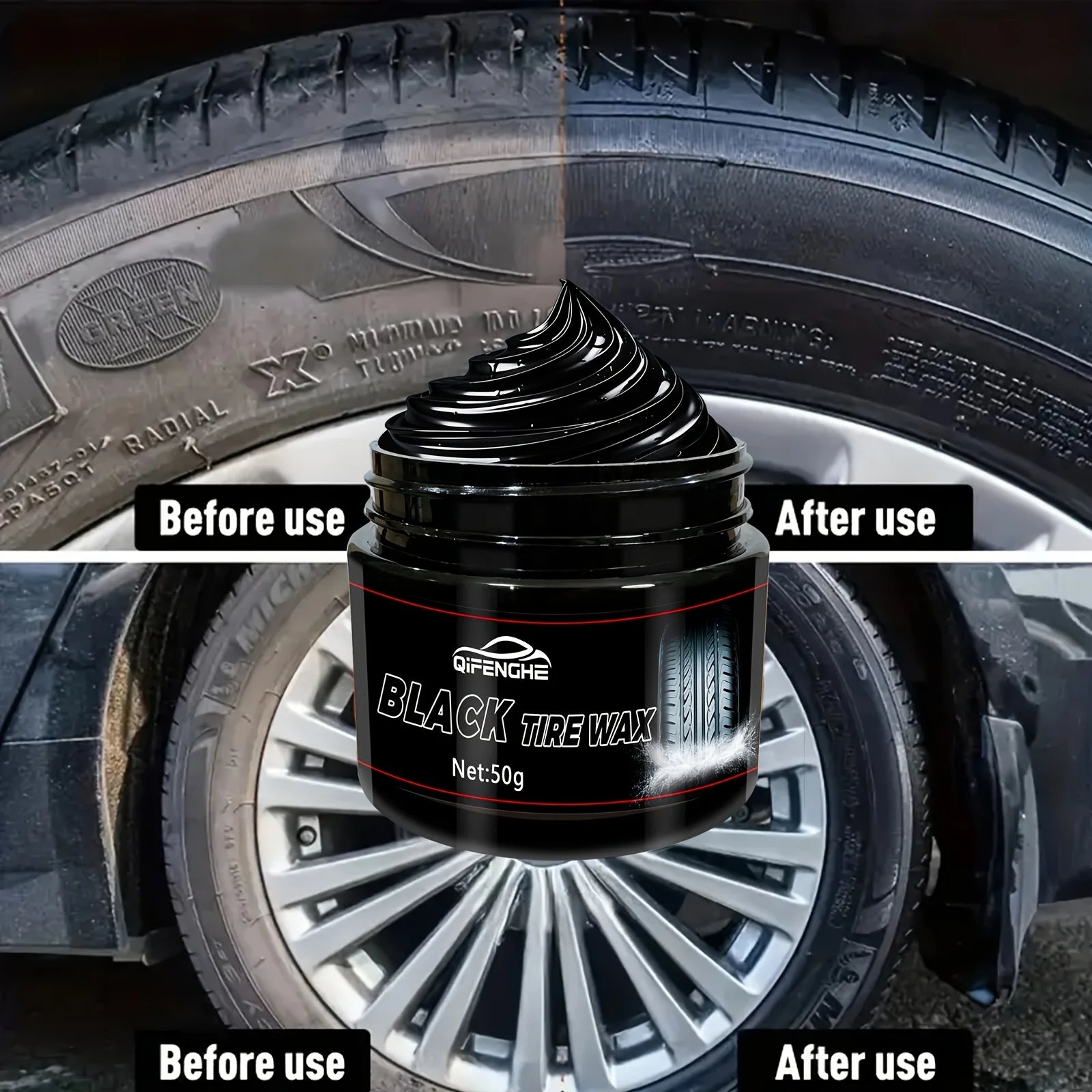 Tire Shine & Car Plastic Restorer Wax Coating – Crystal Clear