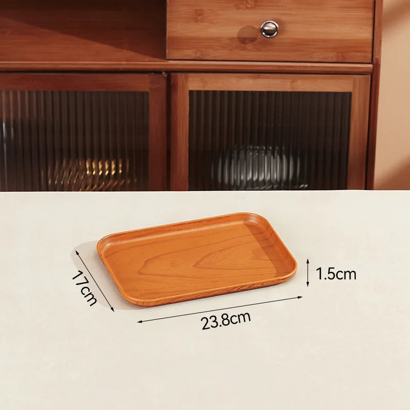 Plastic Tableware Fruit Household Buffet Plate Decorative Candy Trays Rectangular Dessert Dinner Plate for Home Supplies Oasis Select 23.8x17x1.5cm