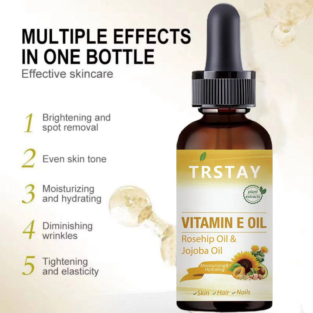 Botanical Extract Vitamin E Oil,Rosehip and Jojoba Oil Blend for Fast Absorption Facial Skin Protection Oasis Select