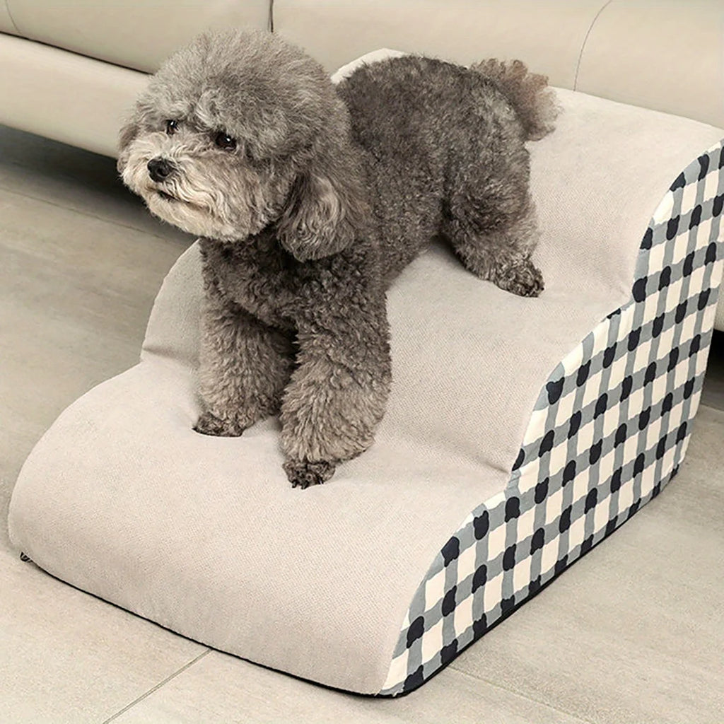 Pet 2/3 Steps High Density Foam Dog Secure Stairs Ramps Non-Slip Pet Steps for Older Dogs Pet with Joint Pain Sofa Bed Ladder Oasis Select