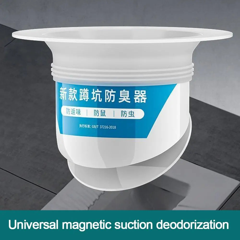 Anti-Odor Squatting Pan Anti-smell Plug white Deodorize Anti-blocking Cover Plastic Prevent Sewage Overflow Toilet Fitting Oasis Select