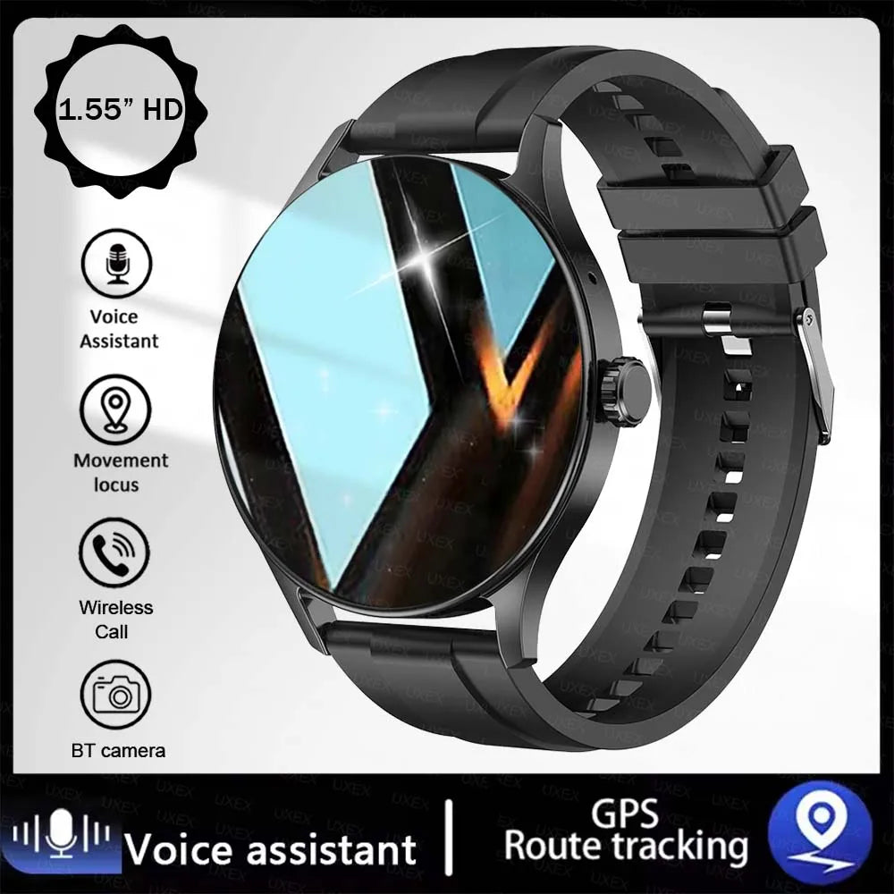 UXEX 1.55" Smart Watch – BT Calls, Fitness & Health Tracker
